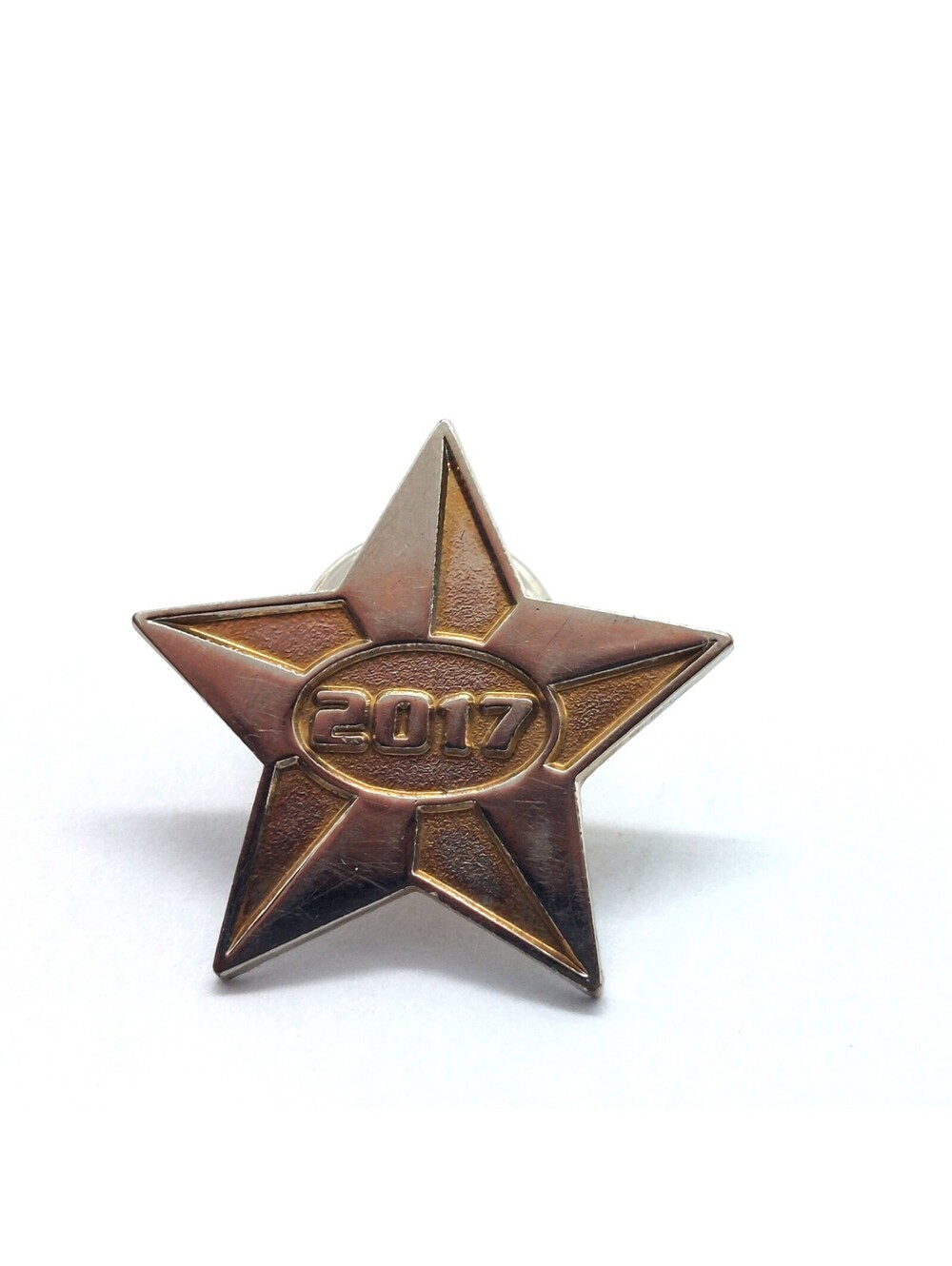 2017 Star Pin Employee Recognition Award Gold Tone Achievement Collector Gift